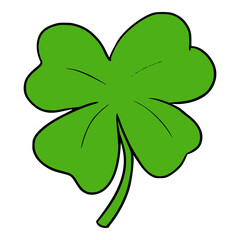 four leaf clover illustration isolated vector