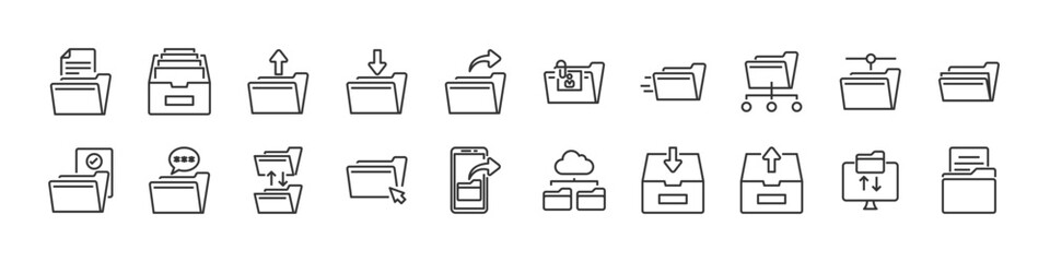 set of document, icons, files, folder,