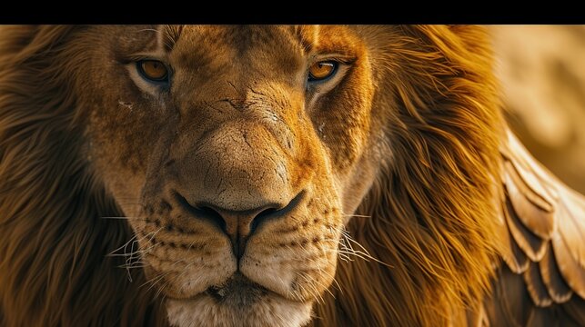 image the lion, ultra realists, alta definition 4k, ultra detailed 4k, uhd, hdr --ar 16:9 Job ID: 9b57edfc-2511-4298-8599-5db9e67fcbf0