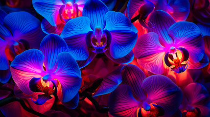 Closeup of an Exotic Orchid.  Beauty in Vibrant Colors