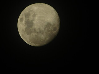 full moon potrait at night 