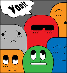 vector colorful doodle art illustration