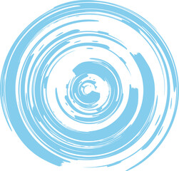 筆で描いた円　波紋・水面