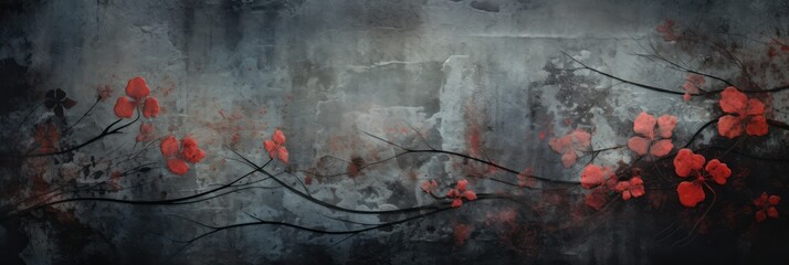 steel abstract floral background with natural grunge texture