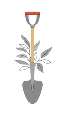 Garden Shovel Vector Illustration