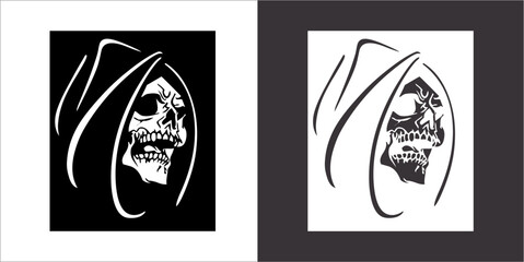Fototapeta na wymiar IIlustration Vector graphics of TheDeath icon