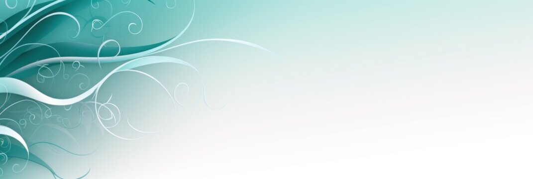Teal illustration style background very large blank area