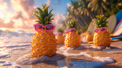 Pineapples on the Beach