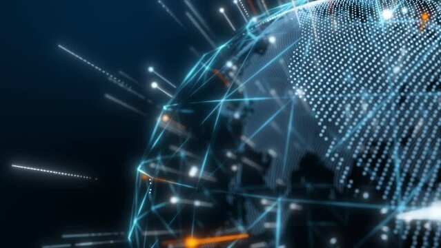 Global network connection and data connections concept, technology global world network.