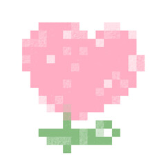 pixel heart shape
