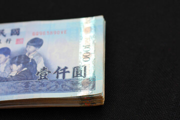 Taiwan dollar money. 1000 New Taiwan dollars
