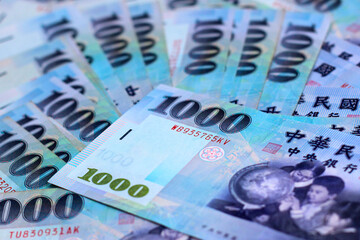 Taiwan dollar money. 1000 New Taiwan dollars