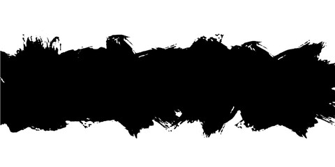 Black stripe watercolor . splash watercolor painted and copy space above and below.