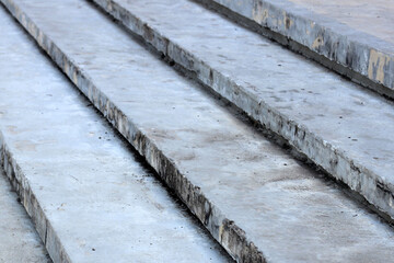 Old grey concrete cement stairs