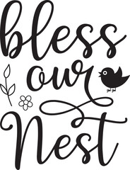 bless our nest SVG