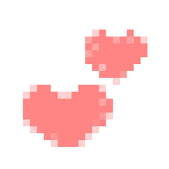 red pixel heart
