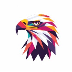 wild eagle head design logo with a minimalistic and vector-style aesthetic
