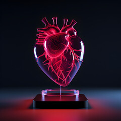 glass heart stand, 