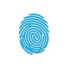  black isolated fingerprint 