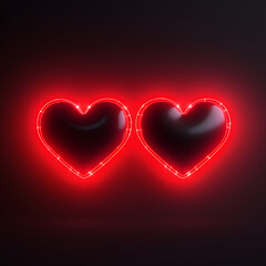 Neon lights two hearts, 
