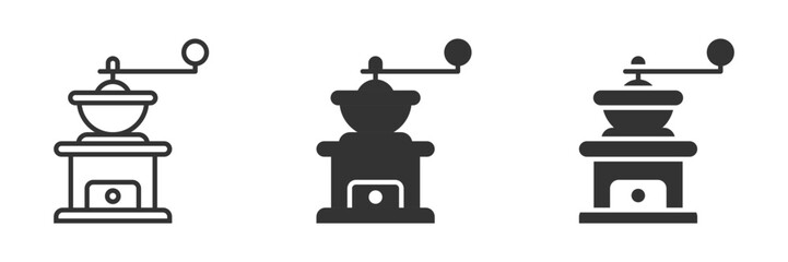 Manual coffee grinder icon. Vector illustration