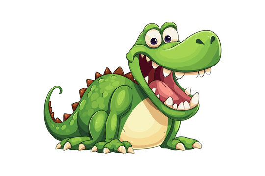 cartoon crocodile vector illustration