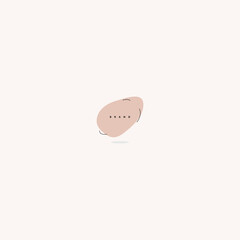 Simple pastel minimal badge. Vector illustration isolated on background.