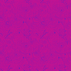 Seamless boho hand drawn vector backdrop with wave unusual patterns