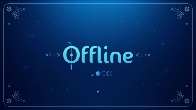 Stream Overlay Soft Blue Stream Offline. Animated video loop crafted for Twitch, Facebook, and YouTube. Seamless integration with Streamlabs and Streamelements. 