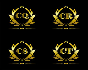 New creative golden latter logo design logo, icon, letter, vector, technology, business, art, symbol, set design svg.