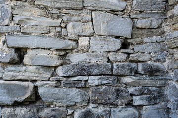Texture old stone destroyed wall