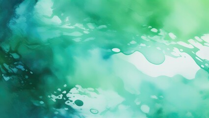 Fototapeta na wymiar Abstract watercolor paint background by teal color blue and green with liquid fluid texture for background, banner