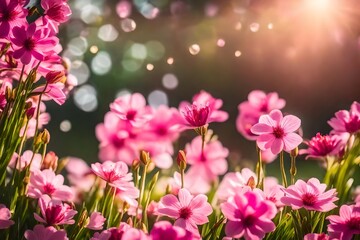 Fototapeta na wymiar pink flowers in spring