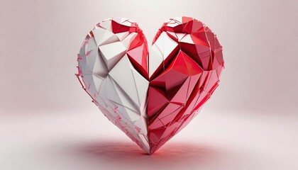 red abstract heart suitable as valentines day background 