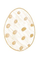 Drawing light brown Easter eggs isolated on transparent background.