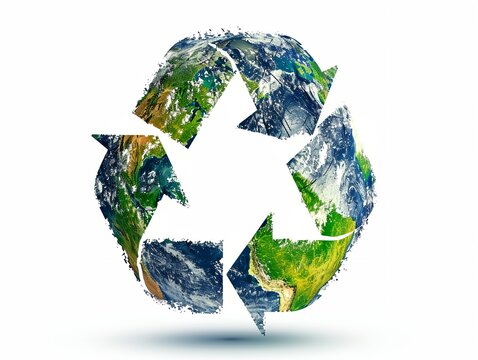 Recycle symbol, save planet concept
