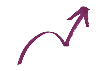 Dark purple arrows isolated on transparent background.