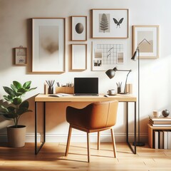 Modern Home Office Interior with Elegant Decor