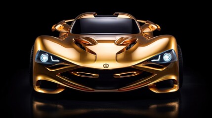 Golden luxury car