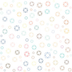 Geometric asterisk flower pattern isolated on white background vector illustration