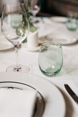 table setting for a dinner
