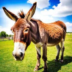 donkey in the field