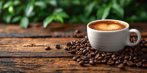 Cup of coffee. Generative AI.