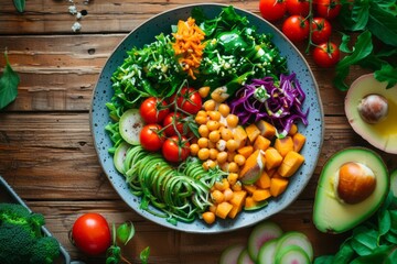 Healthy lifestyle and vegetarian vegan food