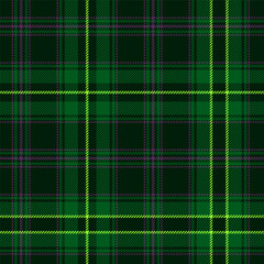 Scottish plaid seamless pattern with vivid green and purple - 722251574