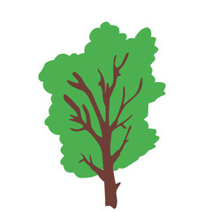 Flat Design Trees Illustration 