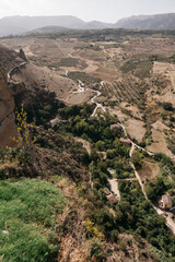 Aerial view of a valley in Spain