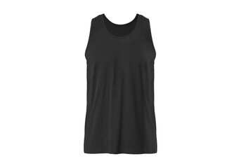 Men's Regular-Fit  T-shirt, Undershirts, Athletes Tank Shirt Front Black