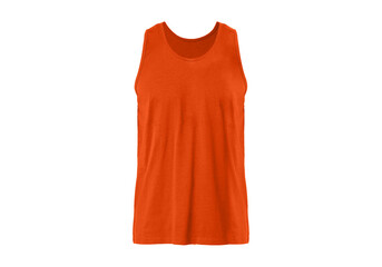 Men's Regular-Fit  T-shirt, Undershirts, Athletes Tank Shirt Front  Orange