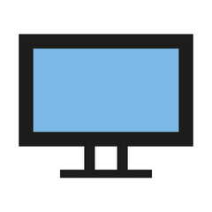 monitor logo icon. monitor icon vector design.